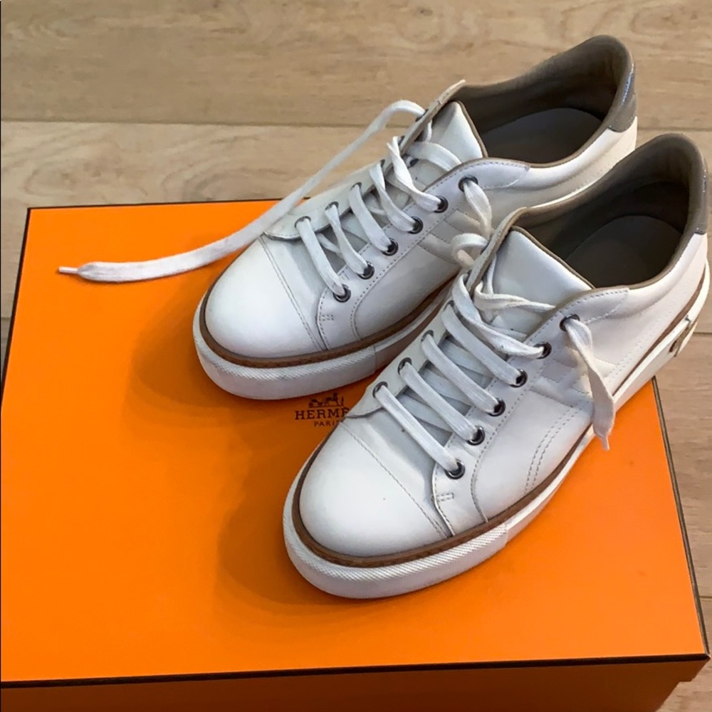 Hermes polo sneakers 100% Authentic SZ 38